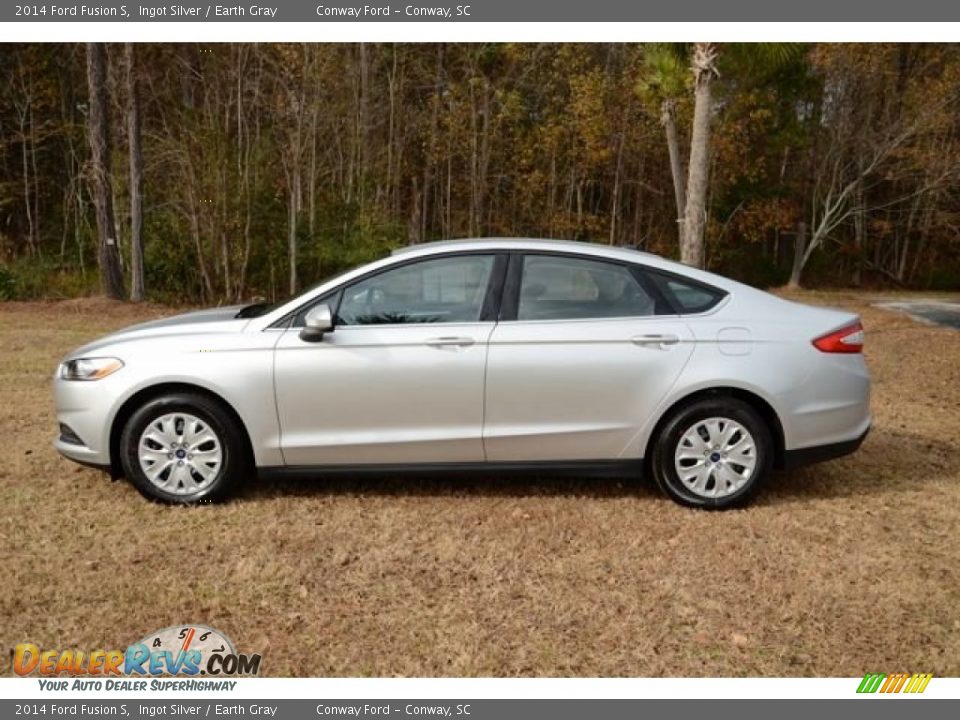 2014 Ford Fusion S Ingot Silver / Earth Gray Photo #8