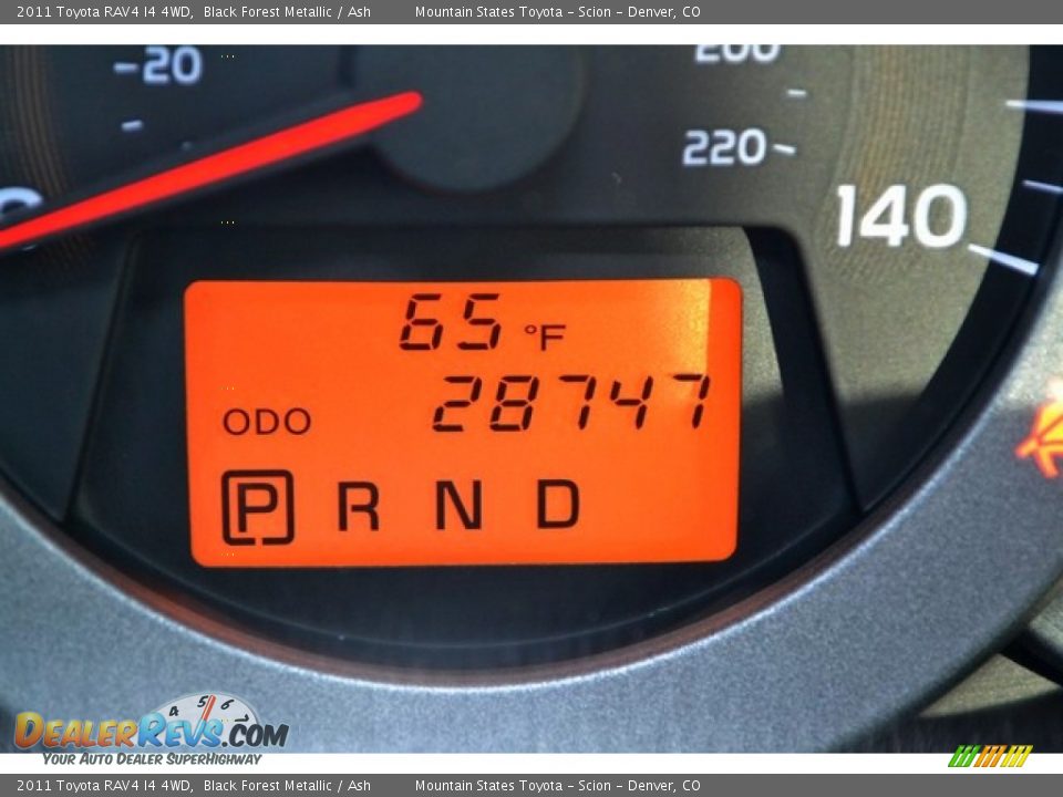 2011 Toyota RAV4 I4 4WD Black Forest Metallic / Ash Photo #26