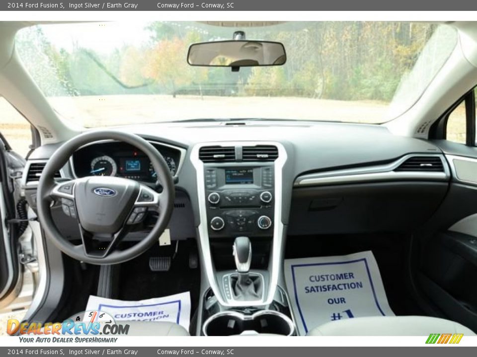 2014 Ford Fusion S Ingot Silver / Earth Gray Photo #12