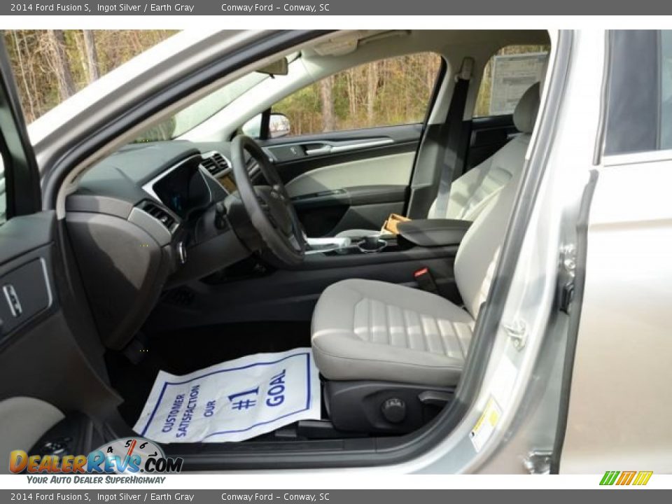 2014 Ford Fusion S Ingot Silver / Earth Gray Photo #17