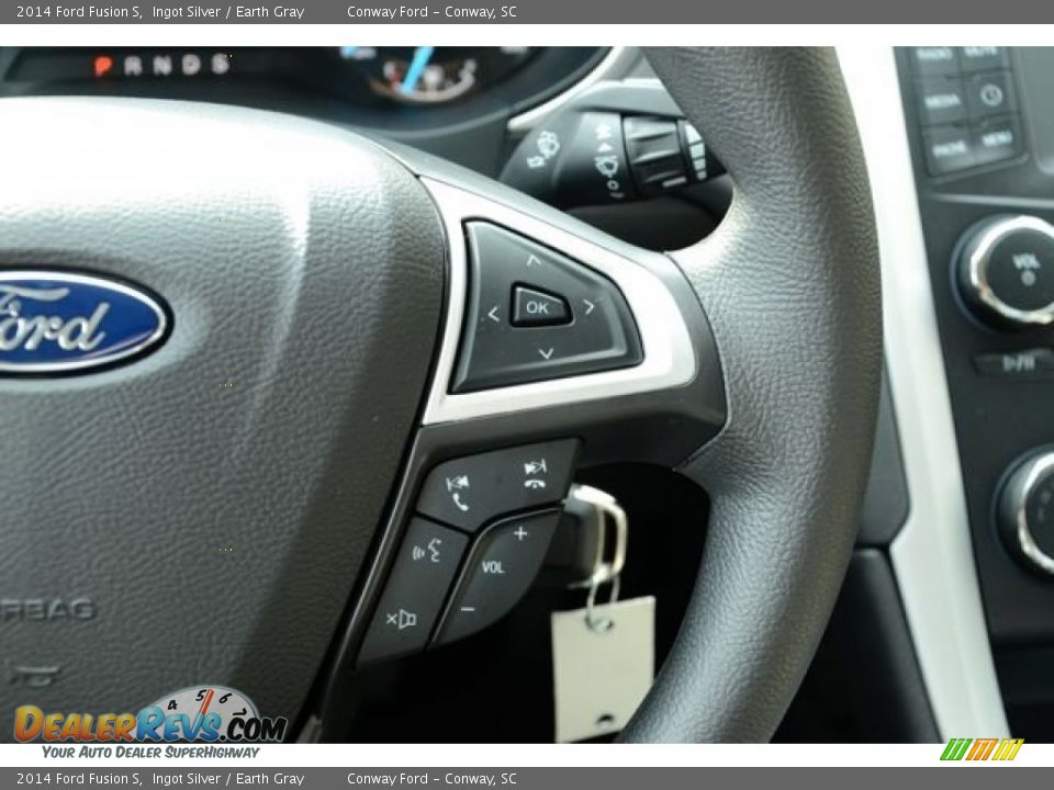 2014 Ford Fusion S Ingot Silver / Earth Gray Photo #23