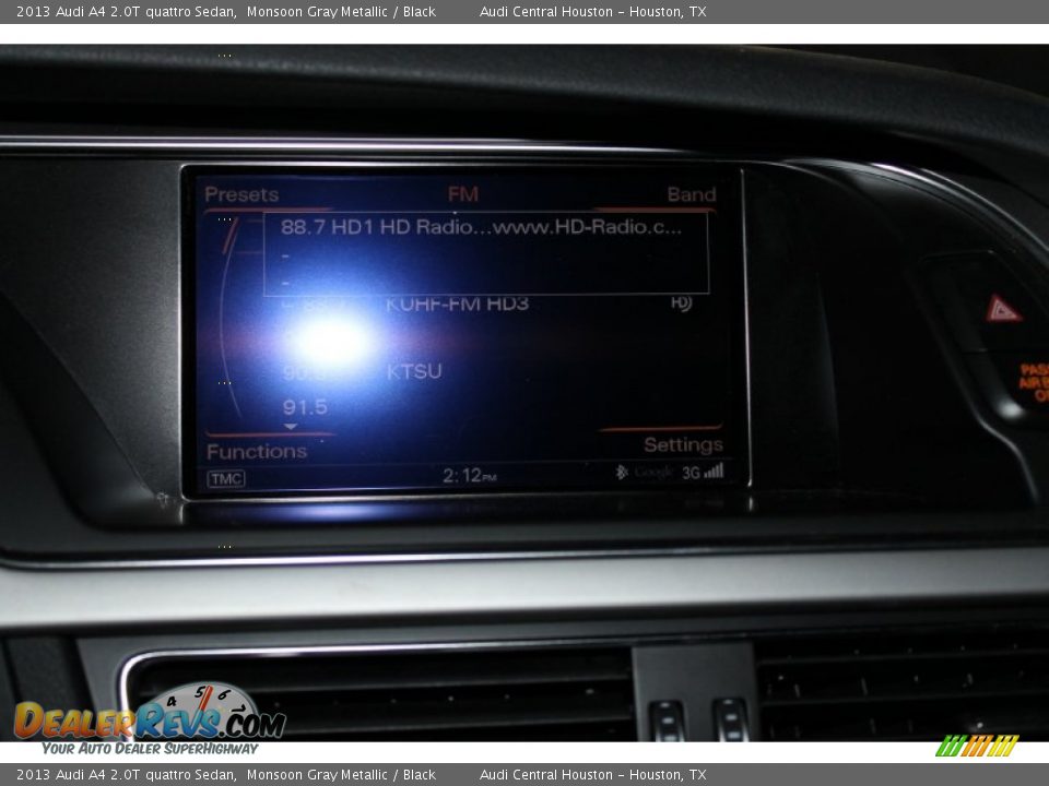 2013 Audi A4 2.0T quattro Sedan Monsoon Gray Metallic / Black Photo #22