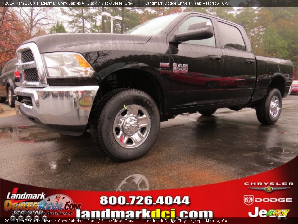 2014 Ram 2500 Tradesman Crew Cab 4x4 Black / Black/Diesel Gray Photo #1