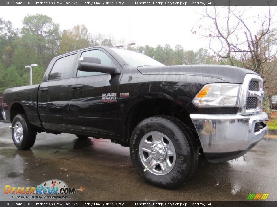 2014 Ram 2500 Tradesman Crew Cab 4x4 Black / Black/Diesel Gray Photo #4