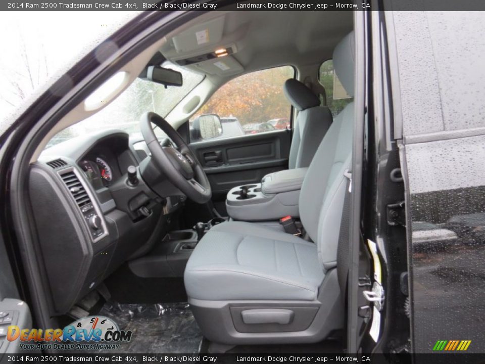 2014 Ram 2500 Tradesman Crew Cab 4x4 Black / Black/Diesel Gray Photo #7