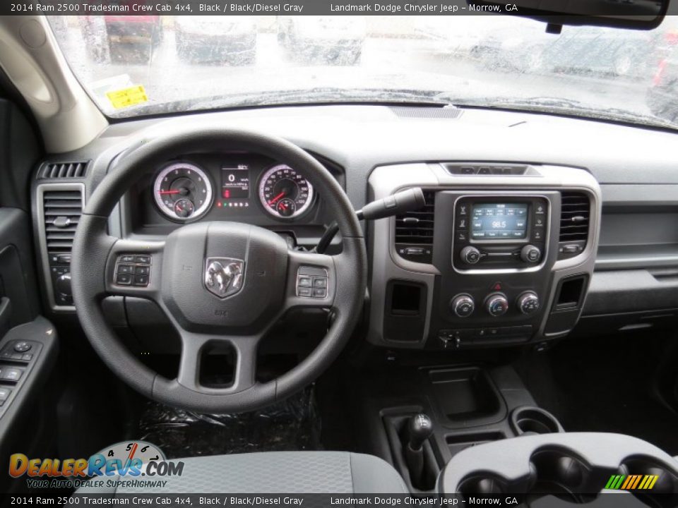 2014 Ram 2500 Tradesman Crew Cab 4x4 Black / Black/Diesel Gray Photo #9