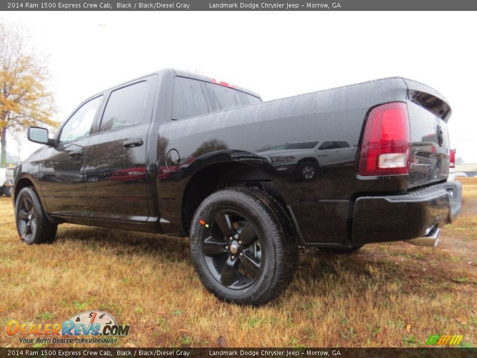 2014 Ram 1500 Express Crew Cab Black / Black/Diesel Gray Photo #2