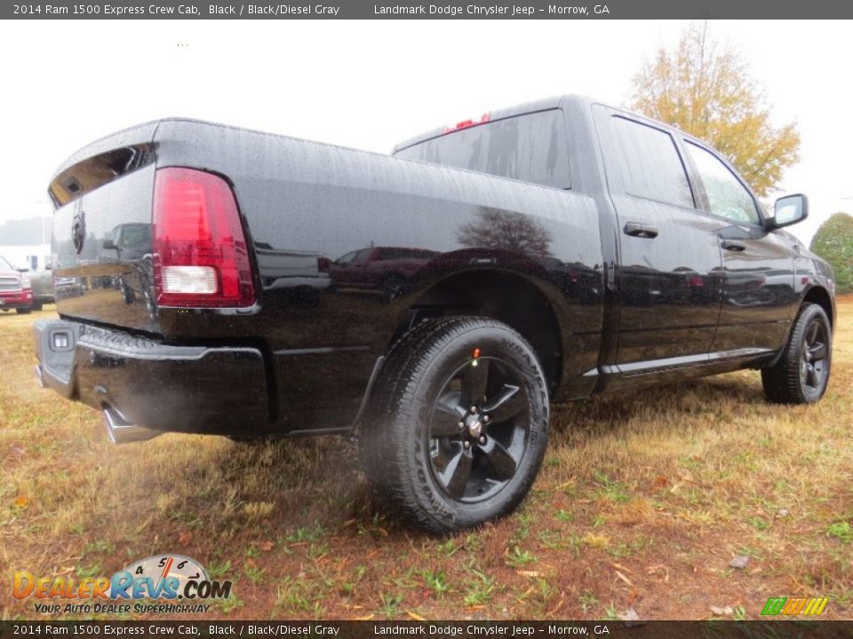 2014 Ram 1500 Express Crew Cab Black / Black/Diesel Gray Photo #3