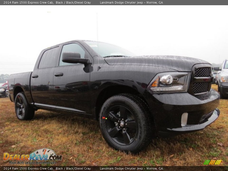 2014 Ram 1500 Express Crew Cab Black / Black/Diesel Gray Photo #4