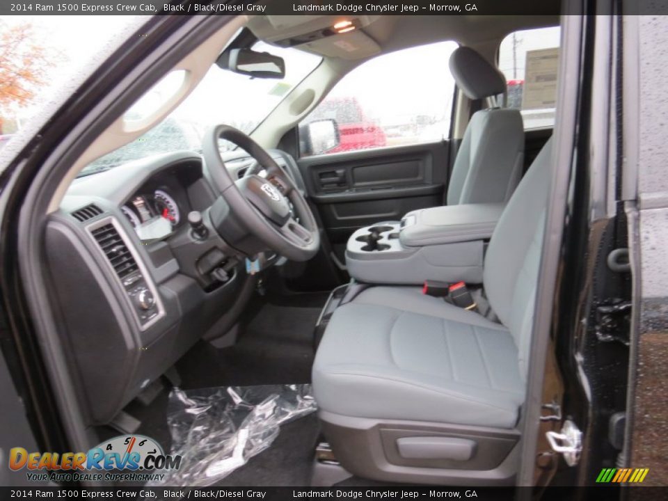 2014 Ram 1500 Express Crew Cab Black / Black/Diesel Gray Photo #6