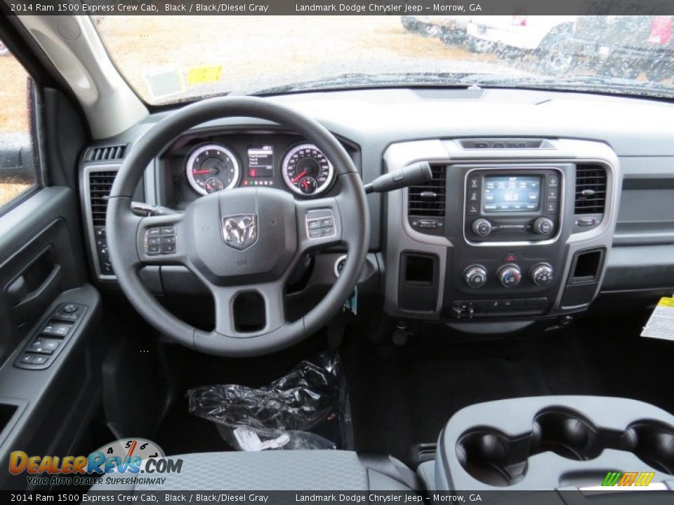 2014 Ram 1500 Express Crew Cab Black / Black/Diesel Gray Photo #8