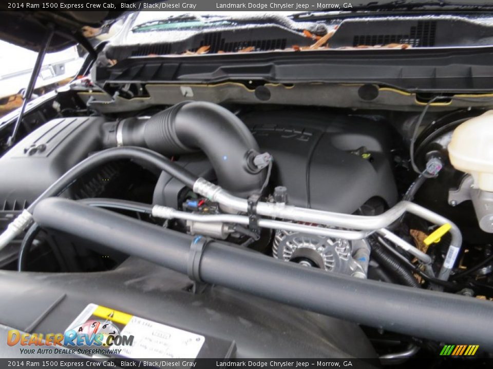 2014 Ram 1500 Express Crew Cab Black / Black/Diesel Gray Photo #9