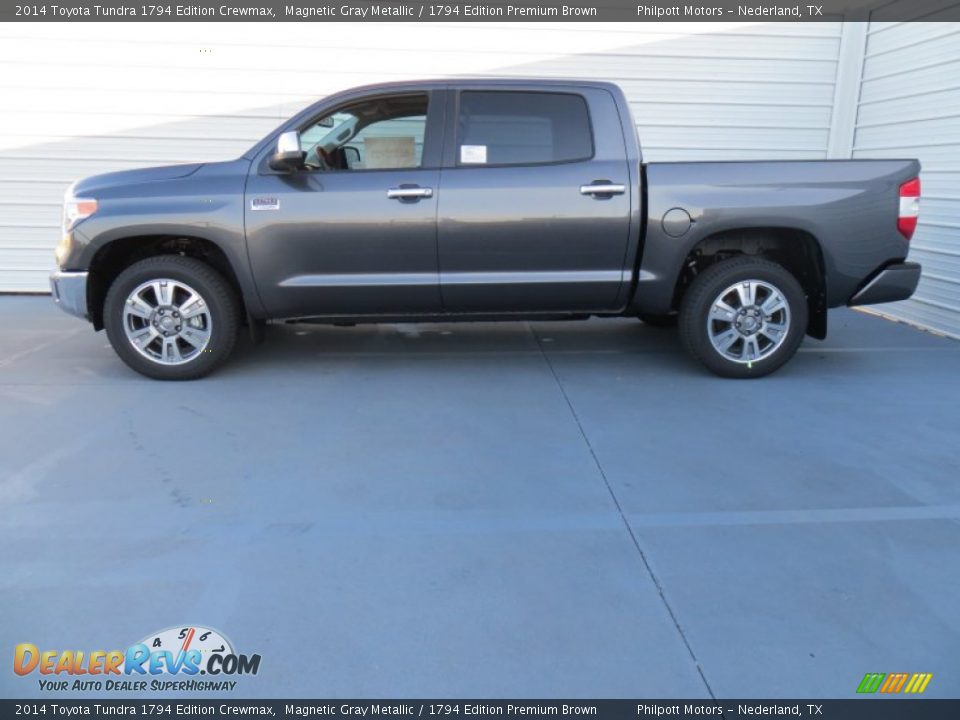 2014 Toyota Tundra 1794 Edition Crewmax Magnetic Gray Metallic / 1794 Edition Premium Brown Photo #6