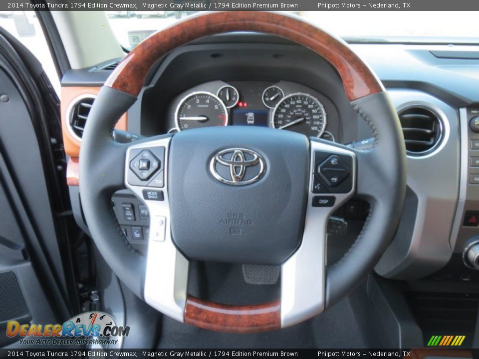 2014 Toyota Tundra 1794 Edition Crewmax Magnetic Gray Metallic / 1794 Edition Premium Brown Photo #30