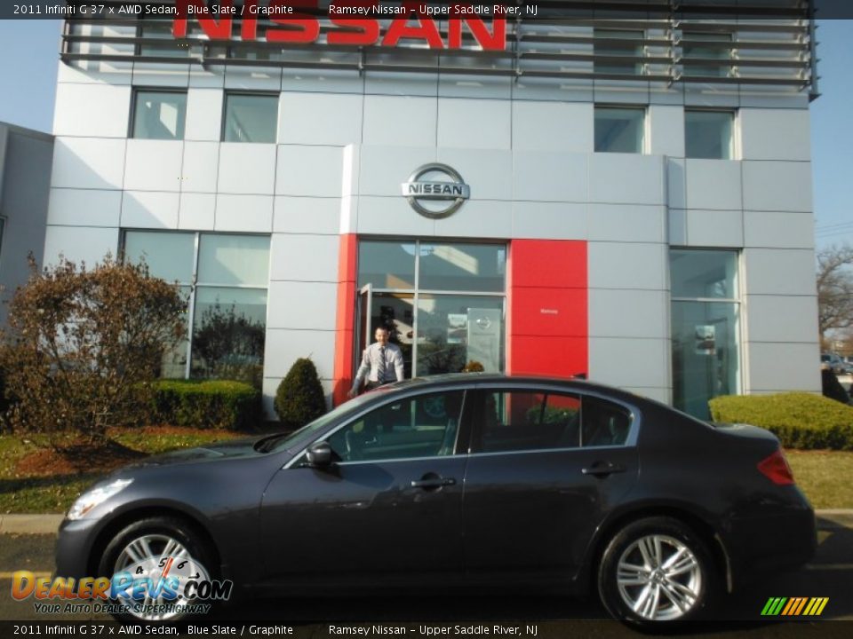 2011 Infiniti G 37 x AWD Sedan Blue Slate / Graphite Photo #2