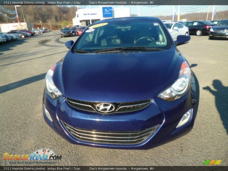 2011 Hyundai Elantra Limited Indigo Blue Pearl / Gray Photo #2