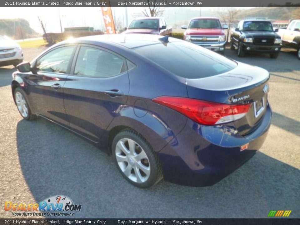 2011 Hyundai Elantra Limited Indigo Blue Pearl / Gray Photo #5