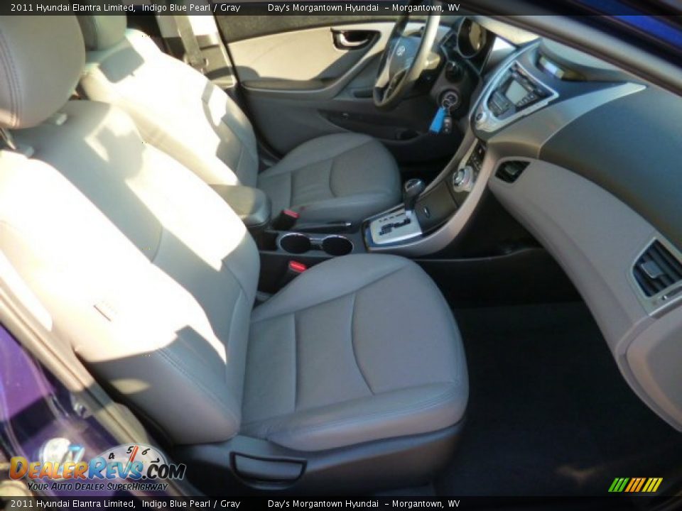 2011 Hyundai Elantra Limited Indigo Blue Pearl / Gray Photo #10