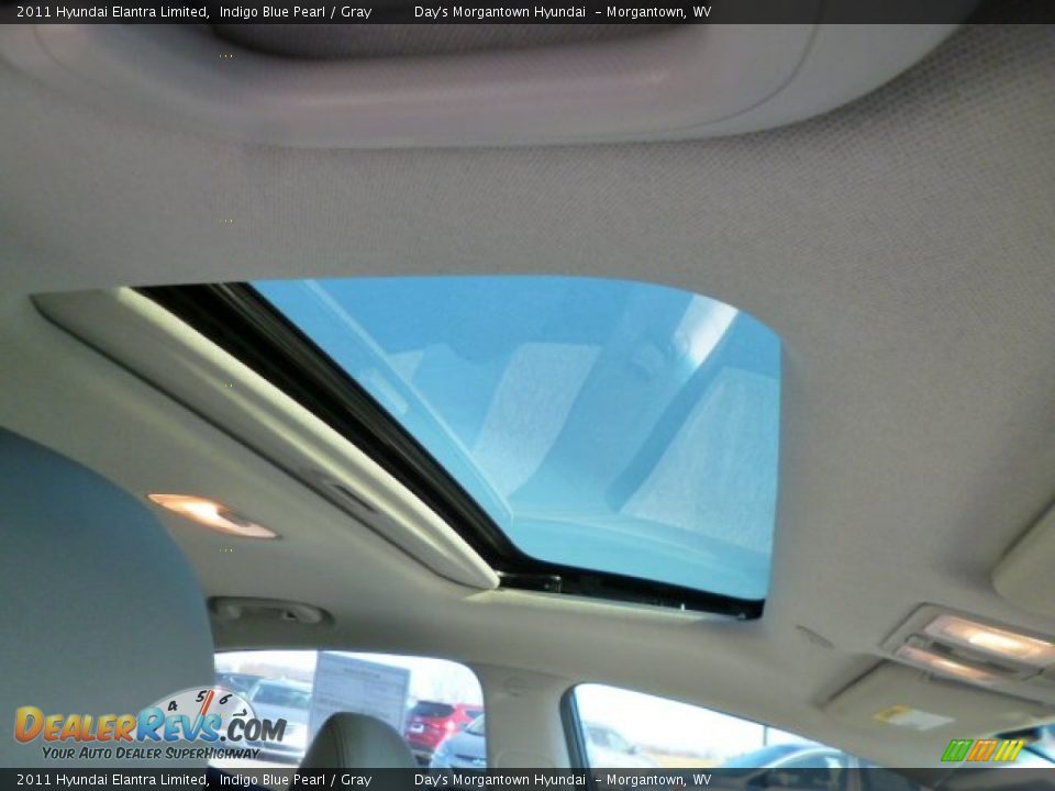 2011 Hyundai Elantra Limited Indigo Blue Pearl / Gray Photo #11