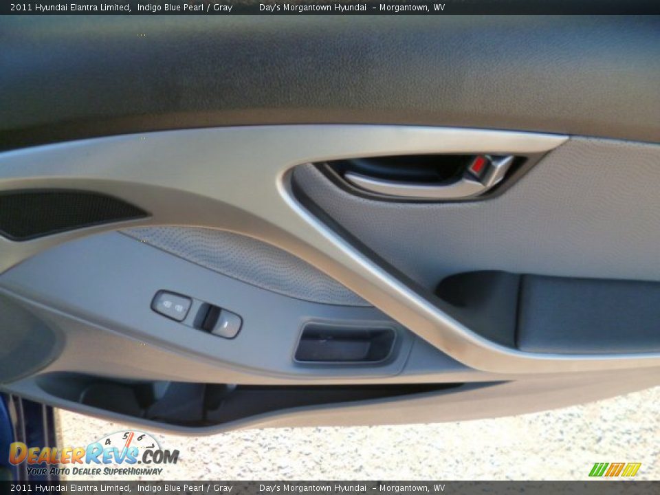 2011 Hyundai Elantra Limited Indigo Blue Pearl / Gray Photo #12