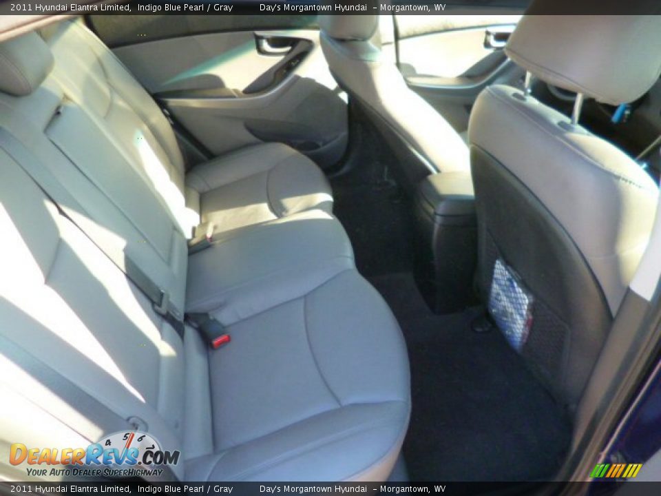 2011 Hyundai Elantra Limited Indigo Blue Pearl / Gray Photo #13