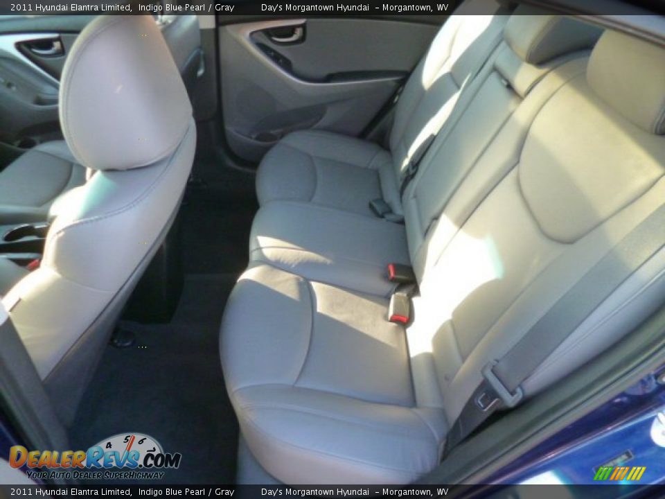 2011 Hyundai Elantra Limited Indigo Blue Pearl / Gray Photo #14
