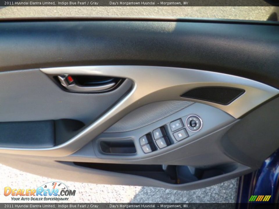 2011 Hyundai Elantra Limited Indigo Blue Pearl / Gray Photo #18