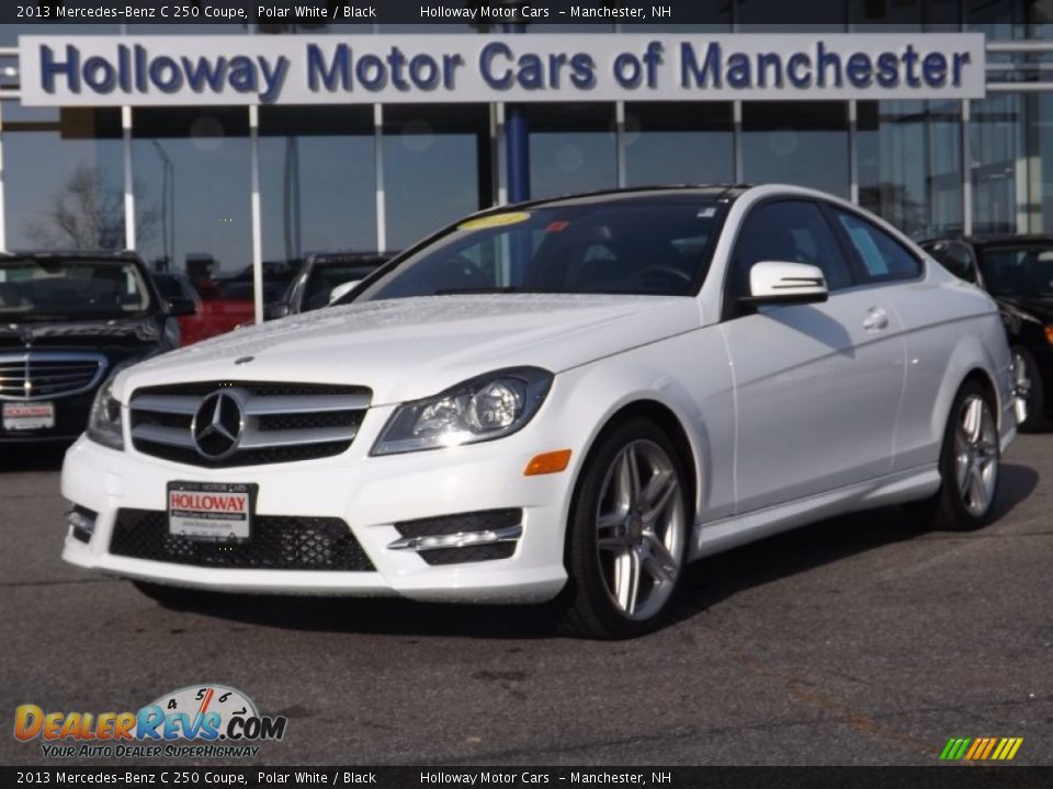 2013 Mercedes-Benz C 250 Coupe Polar White / Black Photo #1
