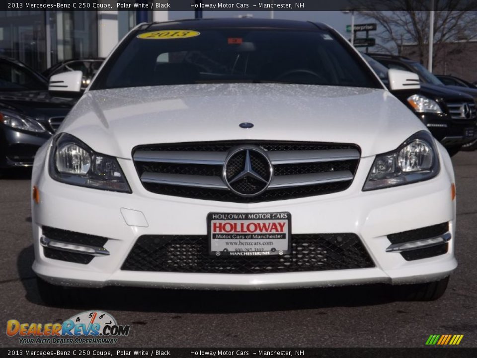2013 Mercedes-Benz C 250 Coupe Polar White / Black Photo #2