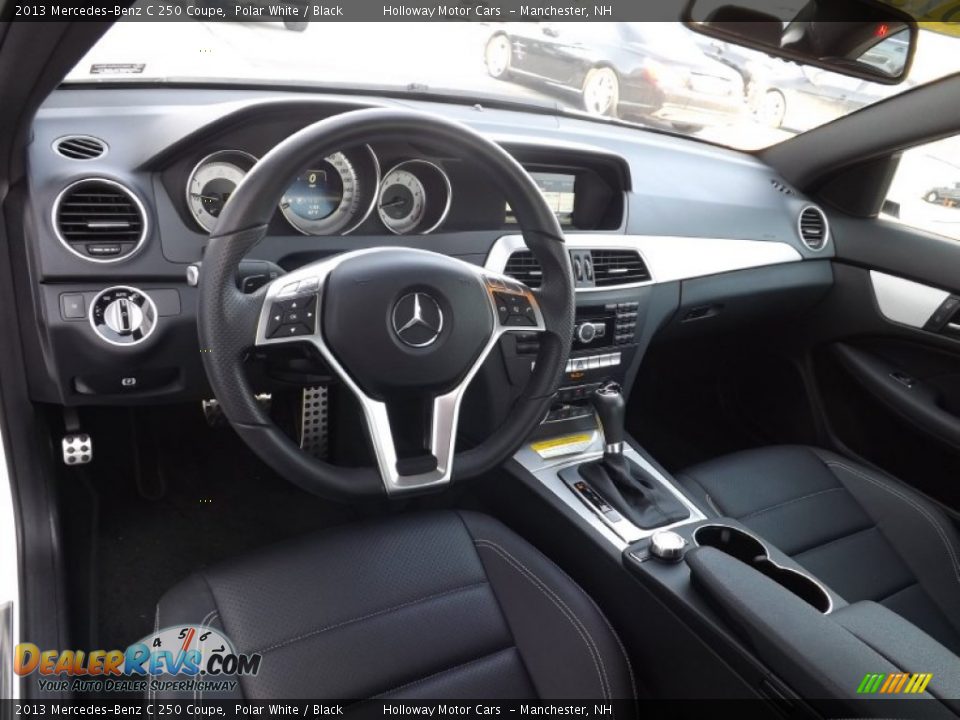 2013 Mercedes-Benz C 250 Coupe Polar White / Black Photo #7