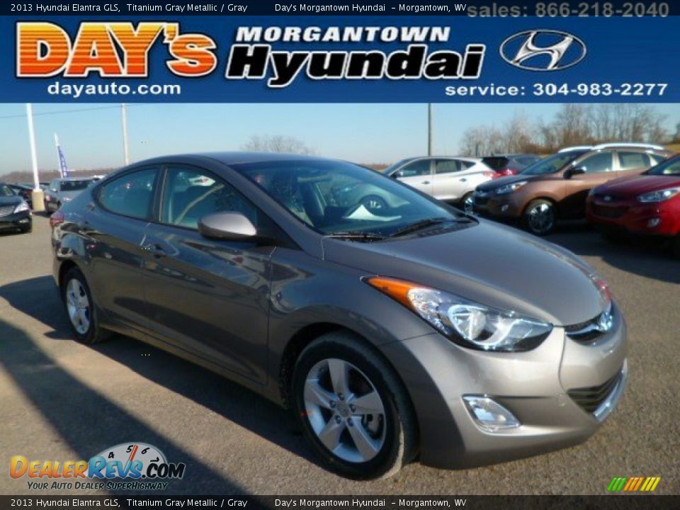 2013 Hyundai Elantra GLS Titanium Gray Metallic / Gray Photo #1