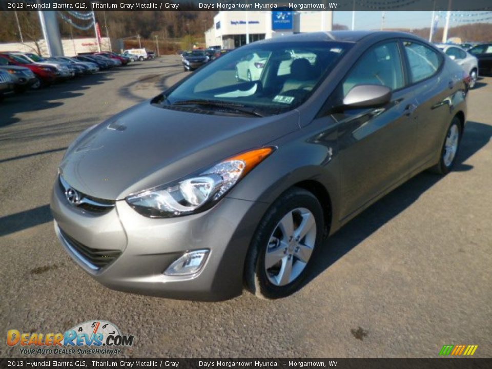 2013 Hyundai Elantra GLS Titanium Gray Metallic / Gray Photo #2