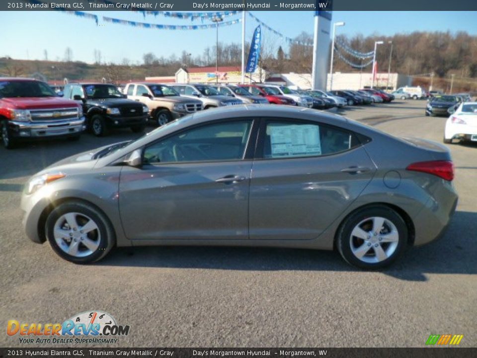 2013 Hyundai Elantra GLS Titanium Gray Metallic / Gray Photo #3