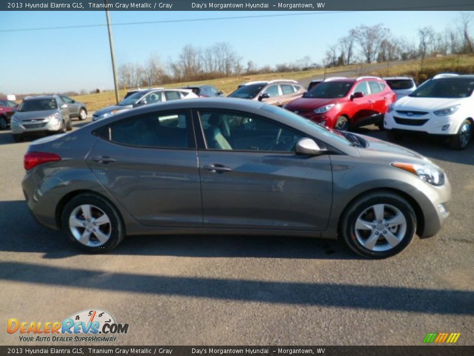 2013 Hyundai Elantra GLS Titanium Gray Metallic / Gray Photo #6