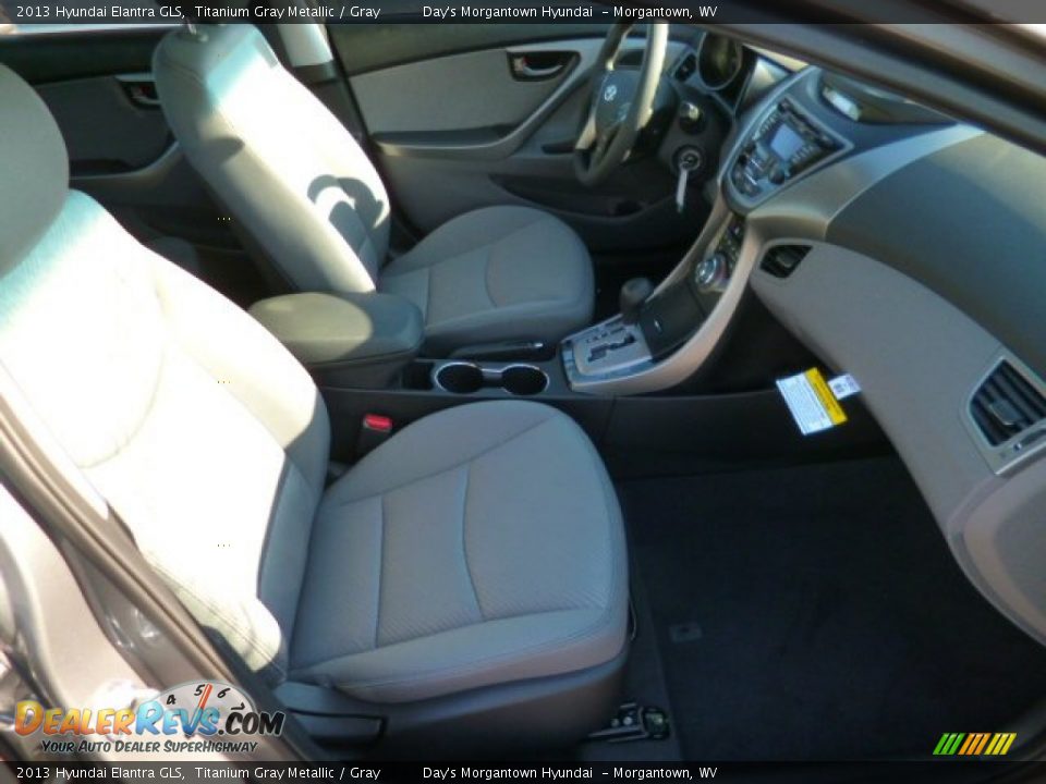 2013 Hyundai Elantra GLS Titanium Gray Metallic / Gray Photo #8