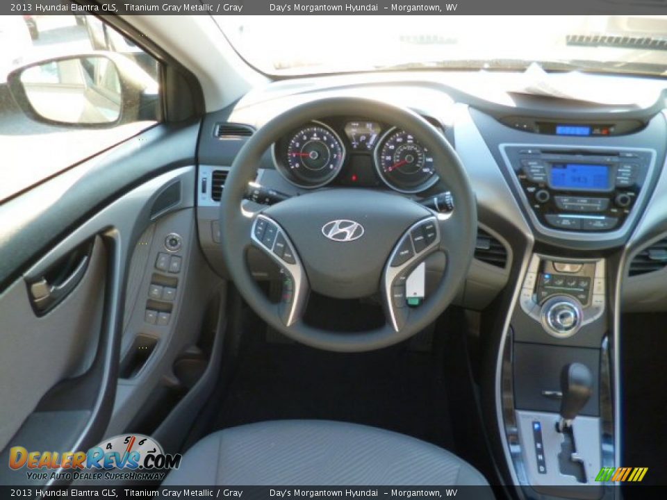 2013 Hyundai Elantra GLS Titanium Gray Metallic / Gray Photo #13