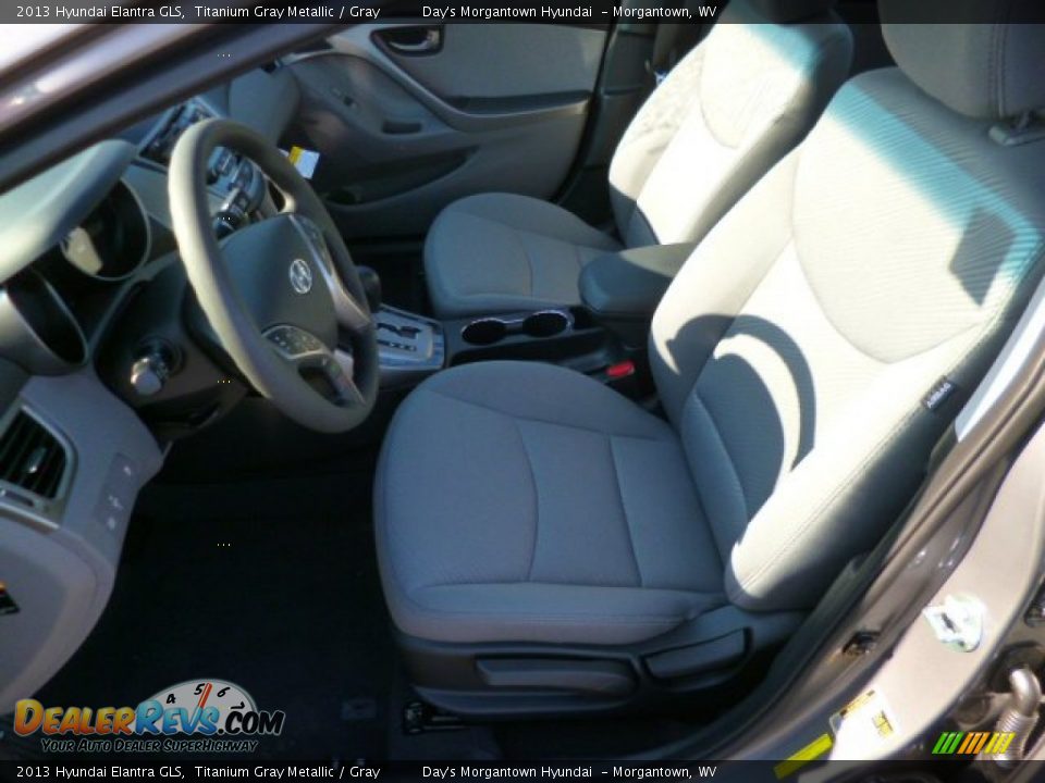 2013 Hyundai Elantra GLS Titanium Gray Metallic / Gray Photo #14