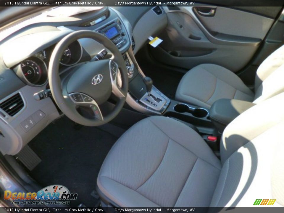 2013 Hyundai Elantra GLS Titanium Gray Metallic / Gray Photo #15