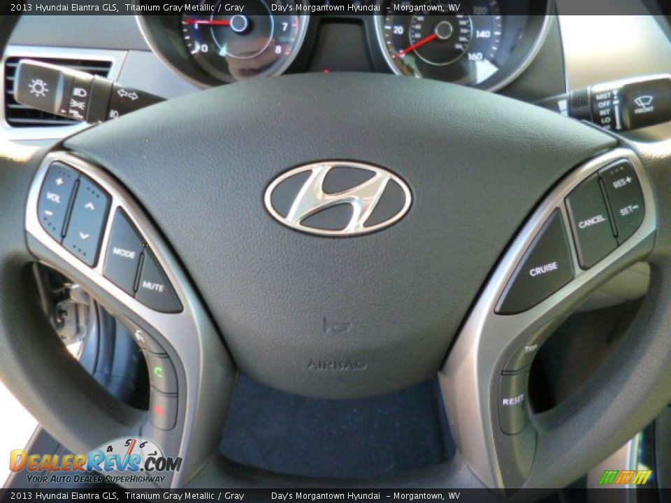 2013 Hyundai Elantra GLS Titanium Gray Metallic / Gray Photo #17
