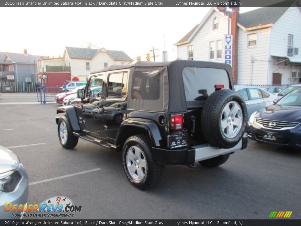 2010 Jeep Wrangler Unlimited Sahara 4x4 Black / Dark Slate Gray/Medium Slate Gray Photo #5