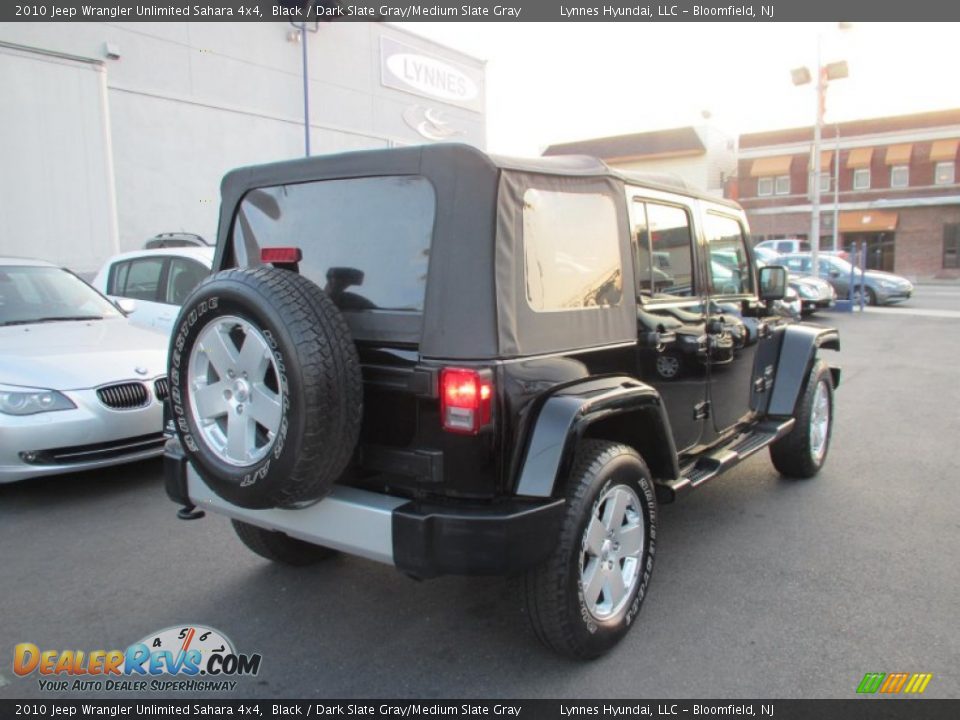 2010 Jeep Wrangler Unlimited Sahara 4x4 Black / Dark Slate Gray/Medium Slate Gray Photo #6