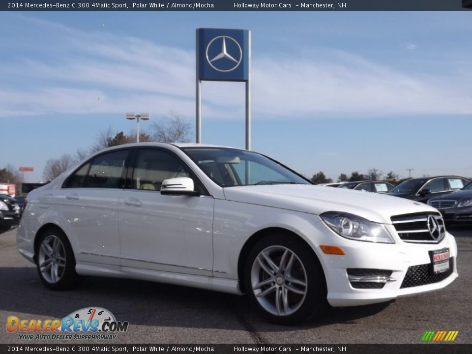 2014 Mercedes-Benz C 300 4Matic Sport Polar White / Almond/Mocha Photo #3