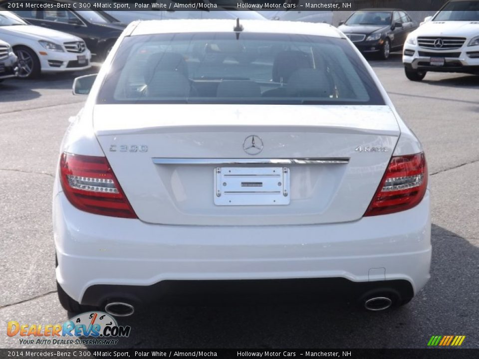 2014 Mercedes-Benz C 300 4Matic Sport Polar White / Almond/Mocha Photo #4