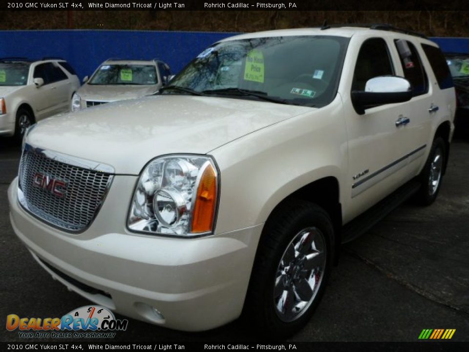 2010 GMC Yukon SLT 4x4 White Diamond Tricoat / Light Tan Photo #1