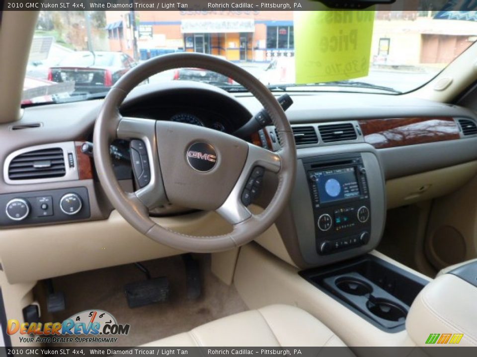2010 GMC Yukon SLT 4x4 White Diamond Tricoat / Light Tan Photo #6