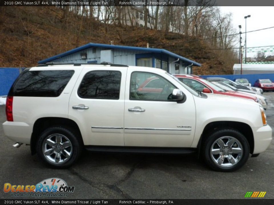 2010 GMC Yukon SLT 4x4 White Diamond Tricoat / Light Tan Photo #15