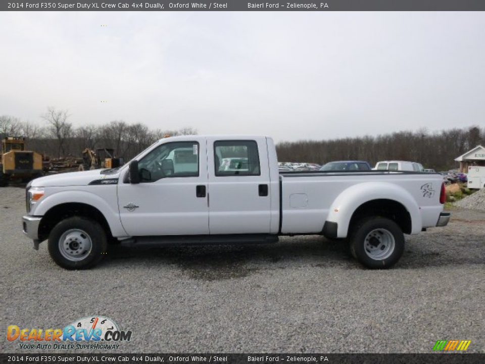 2014 Ford F350 Super Duty XL Crew Cab 4x4 Dually Oxford White / Steel Photo #5