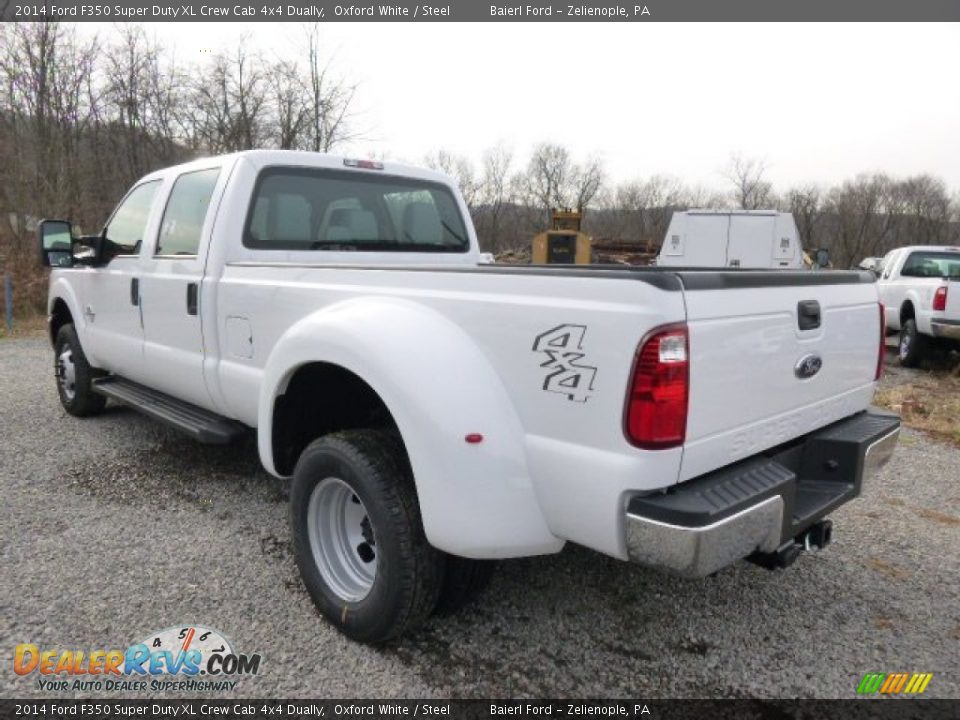2014 Ford F350 Super Duty XL Crew Cab 4x4 Dually Oxford White / Steel Photo #6