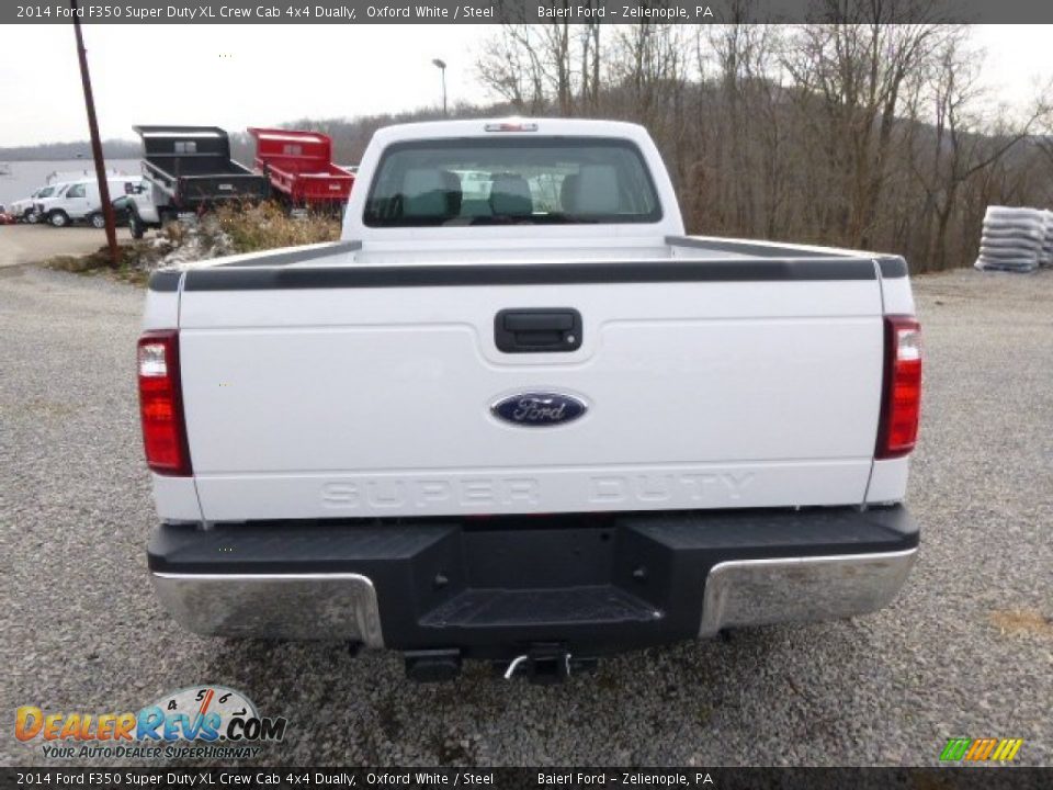 2014 Ford F350 Super Duty XL Crew Cab 4x4 Dually Oxford White / Steel Photo #7