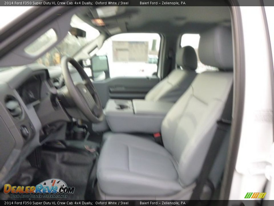 2014 Ford F350 Super Duty XL Crew Cab 4x4 Dually Oxford White / Steel Photo #10